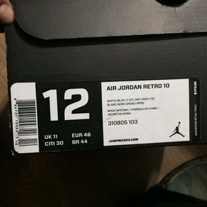 Air Jordan Retro 10 BOX ONLY